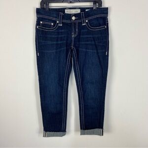 BKE Stella Dark wash denim capri cropped jeans